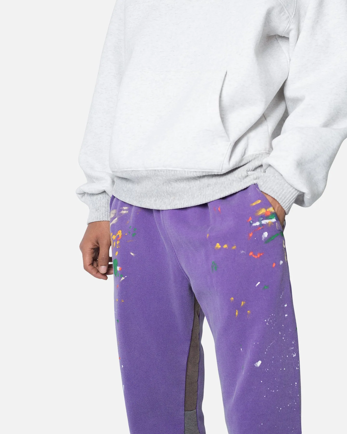 MNML Contrast Bootcut Sweatpants Purple