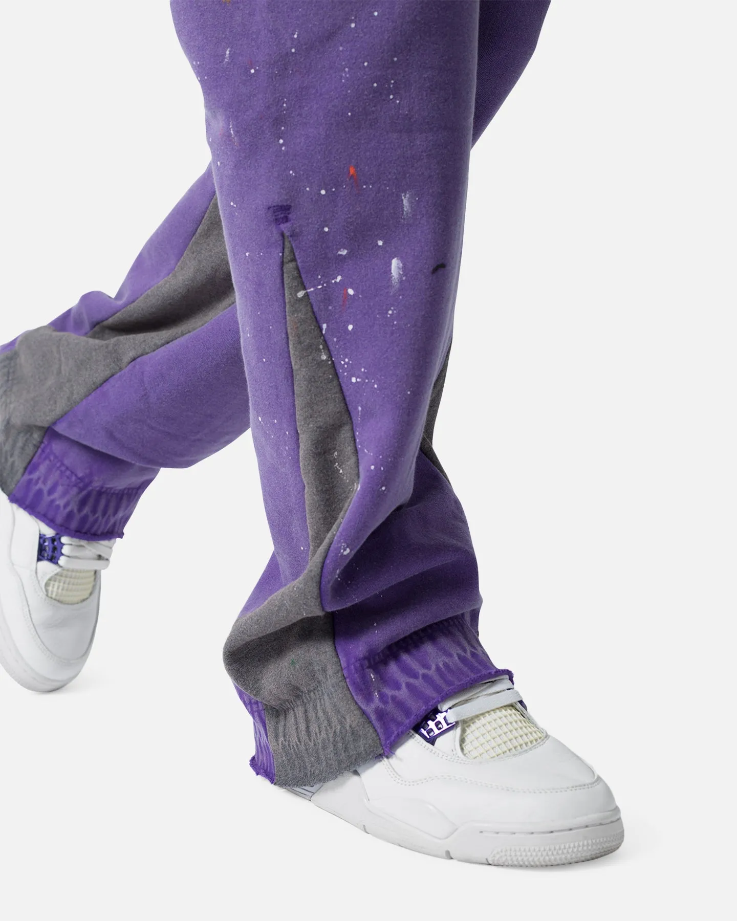 MNML Contrast Bootcut Sweatpants Purple