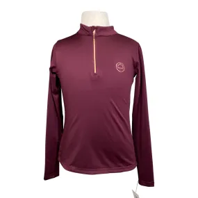 Montar Junior 'Everly' Long Sleeve Training Shirt in Plum w/Rose Gold - Children's 140 CL/US Medium