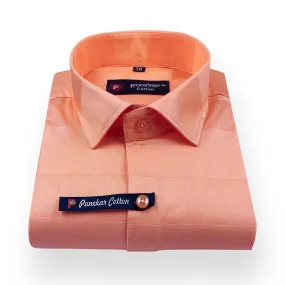 Orange Color Cotton Wide Stripes Shirt For Men