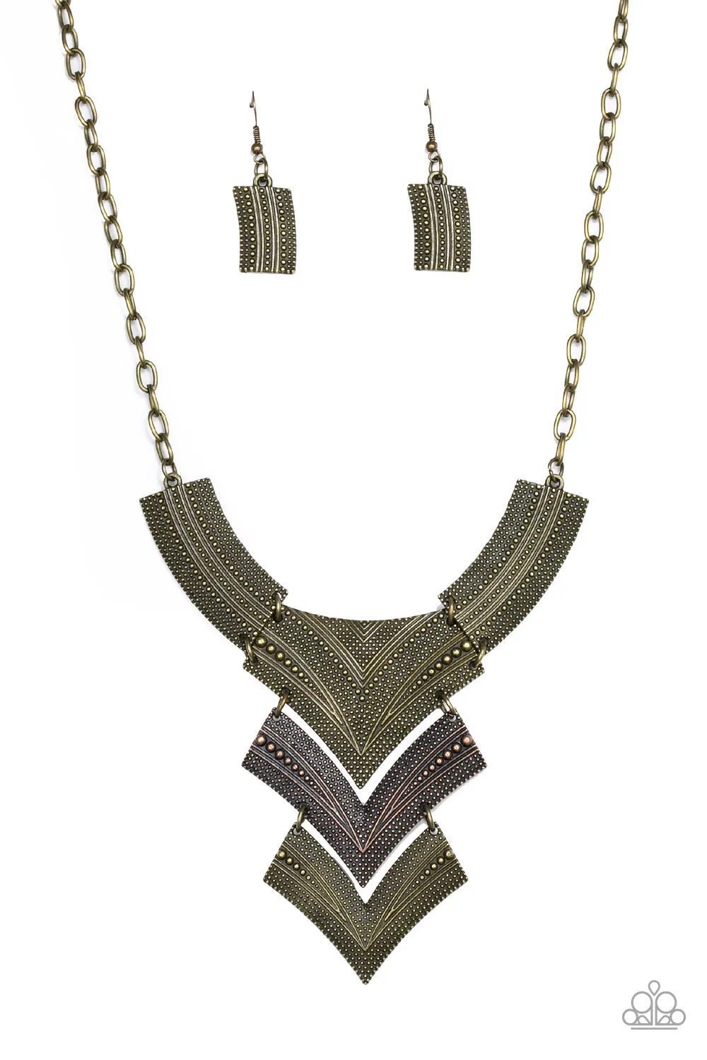 Paparazzi Necklace ~ Fiercely Pharaoh - Multi