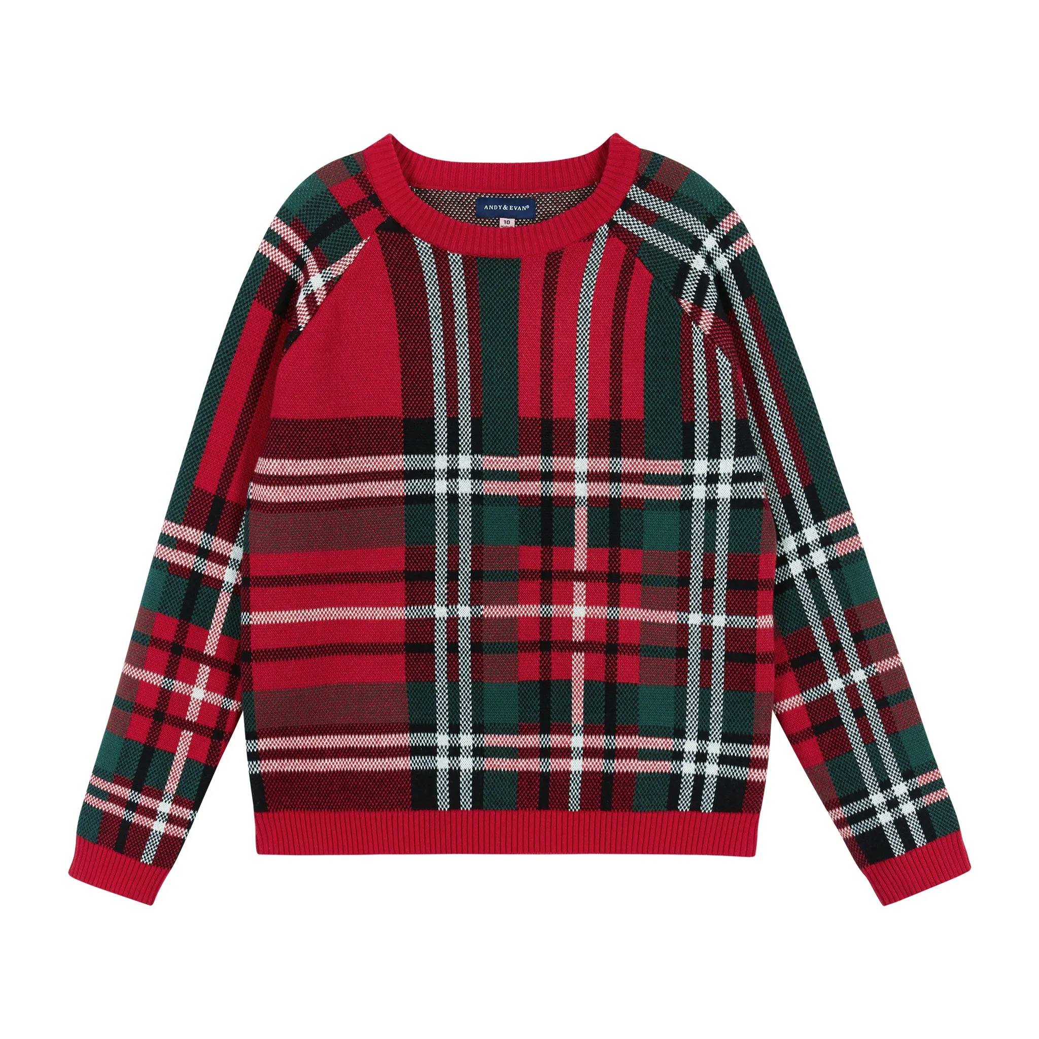 Plaid Sweater & Skirt Set (Size 7 -16 Years)| Black