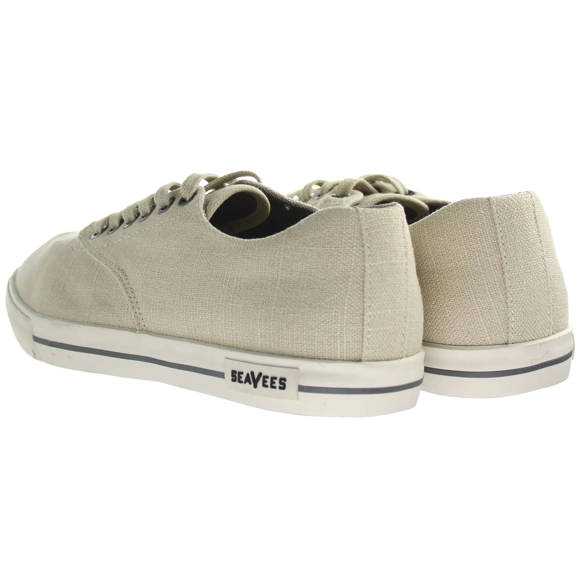 Seavees Hermosa Plimsoll Standard Natural Vintage Beige Mens Plimsolls