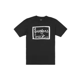 Surfers Suck Short Sleeve Tee - Black