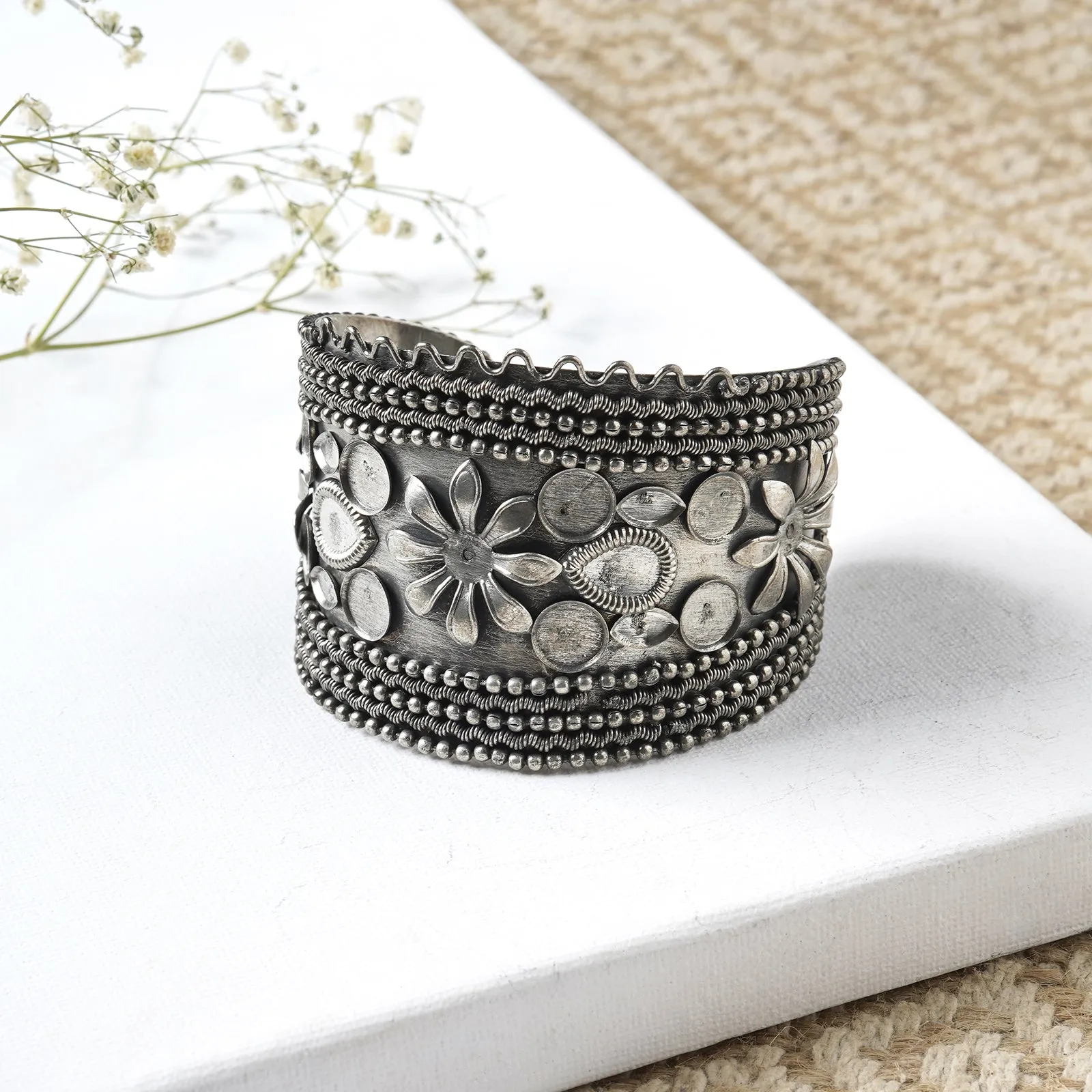 Teejh Gulrang Silver Oxidised Bracelet