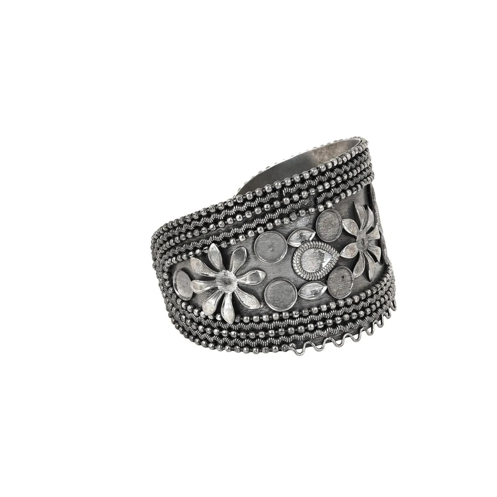 Teejh Gulrang Silver Oxidised Bracelet