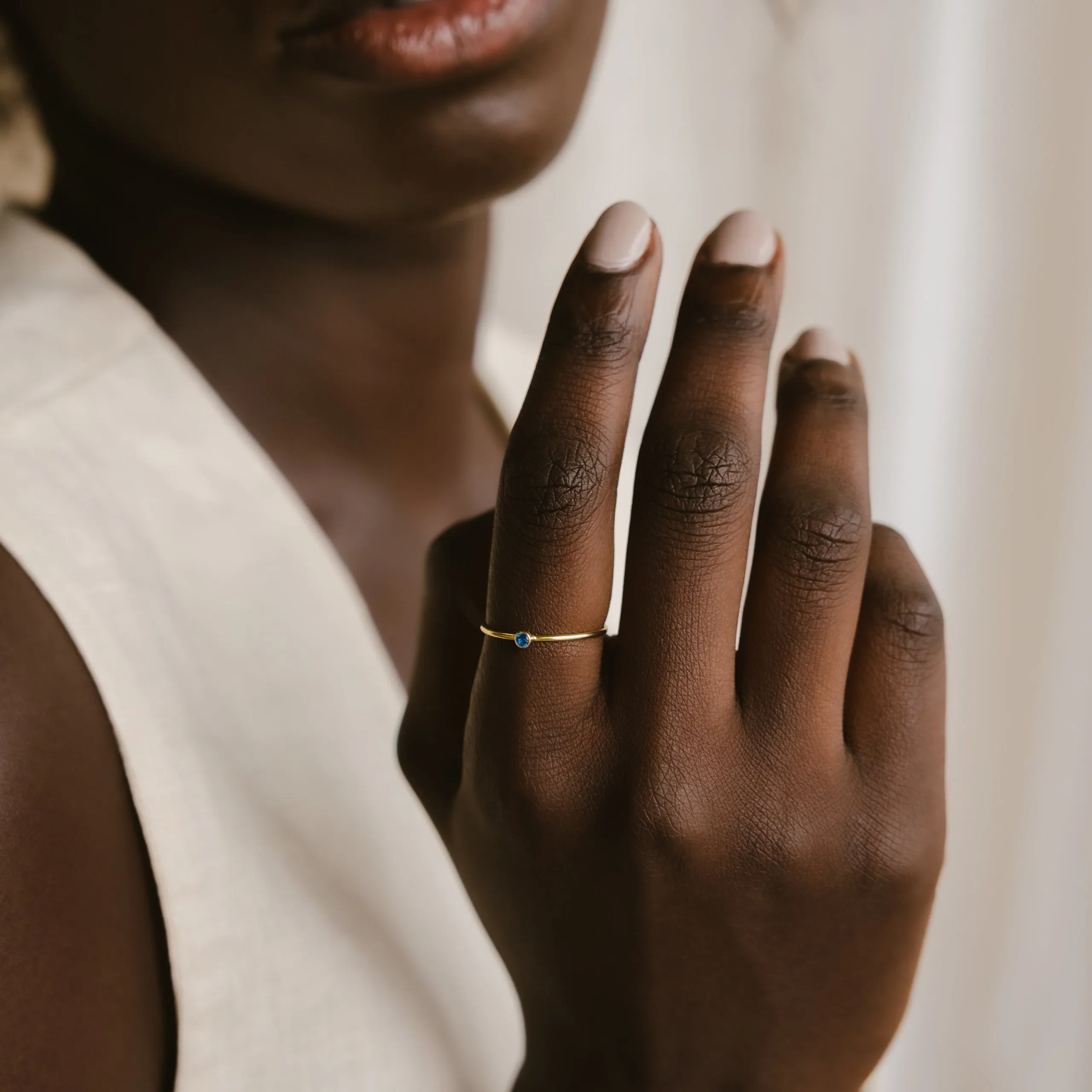 Tiny Birthstone Ring