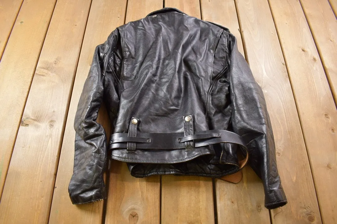 Vintage 1970's Harley Davidson AMF Punk Leather Biker Jacket / Fall Outerwear / Leather Coat / Streetwear Fashion / Full Zip