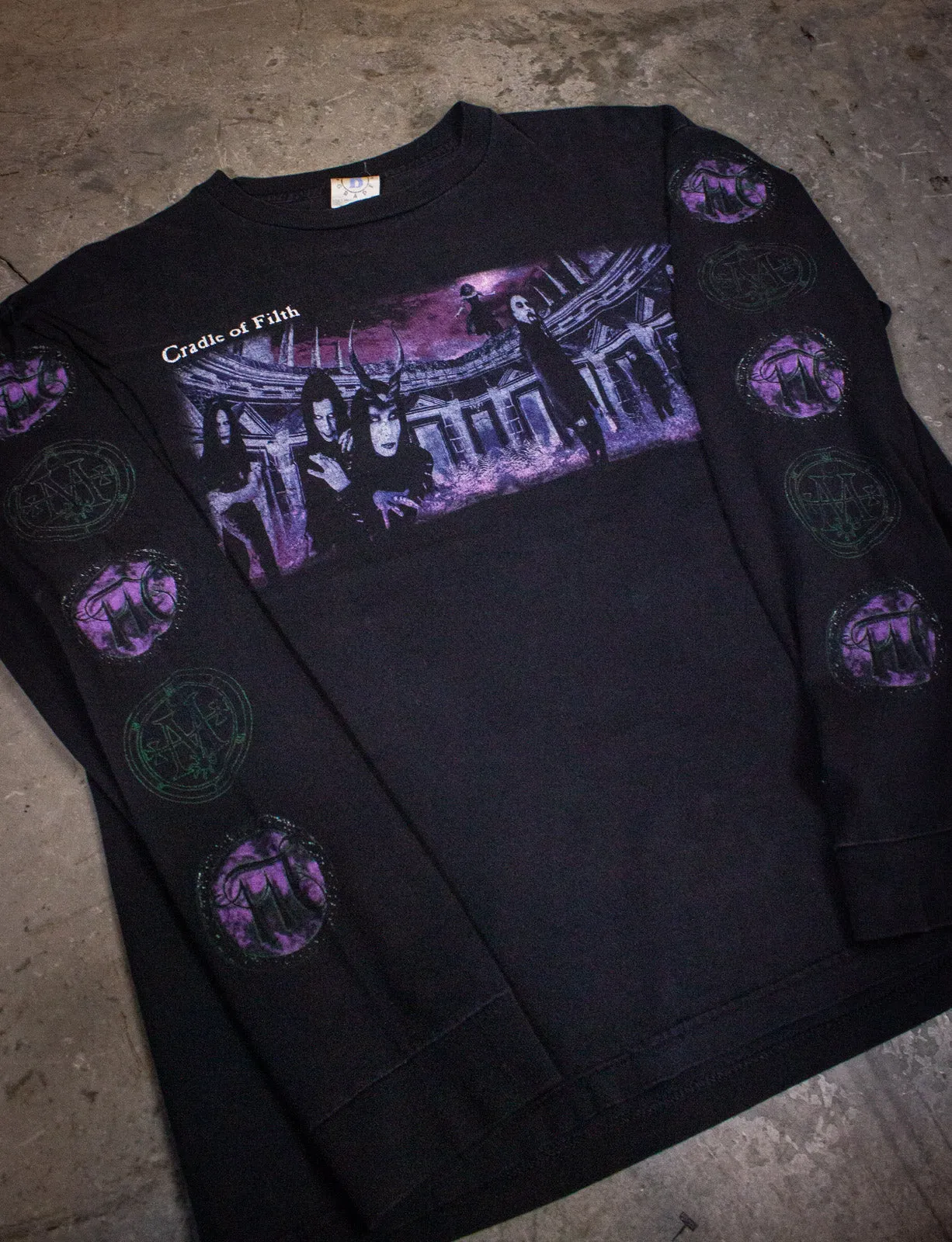 Vintage Cradle of Filth Concert T Shirt Pagan Saviour Long Sleeve 2000 Large