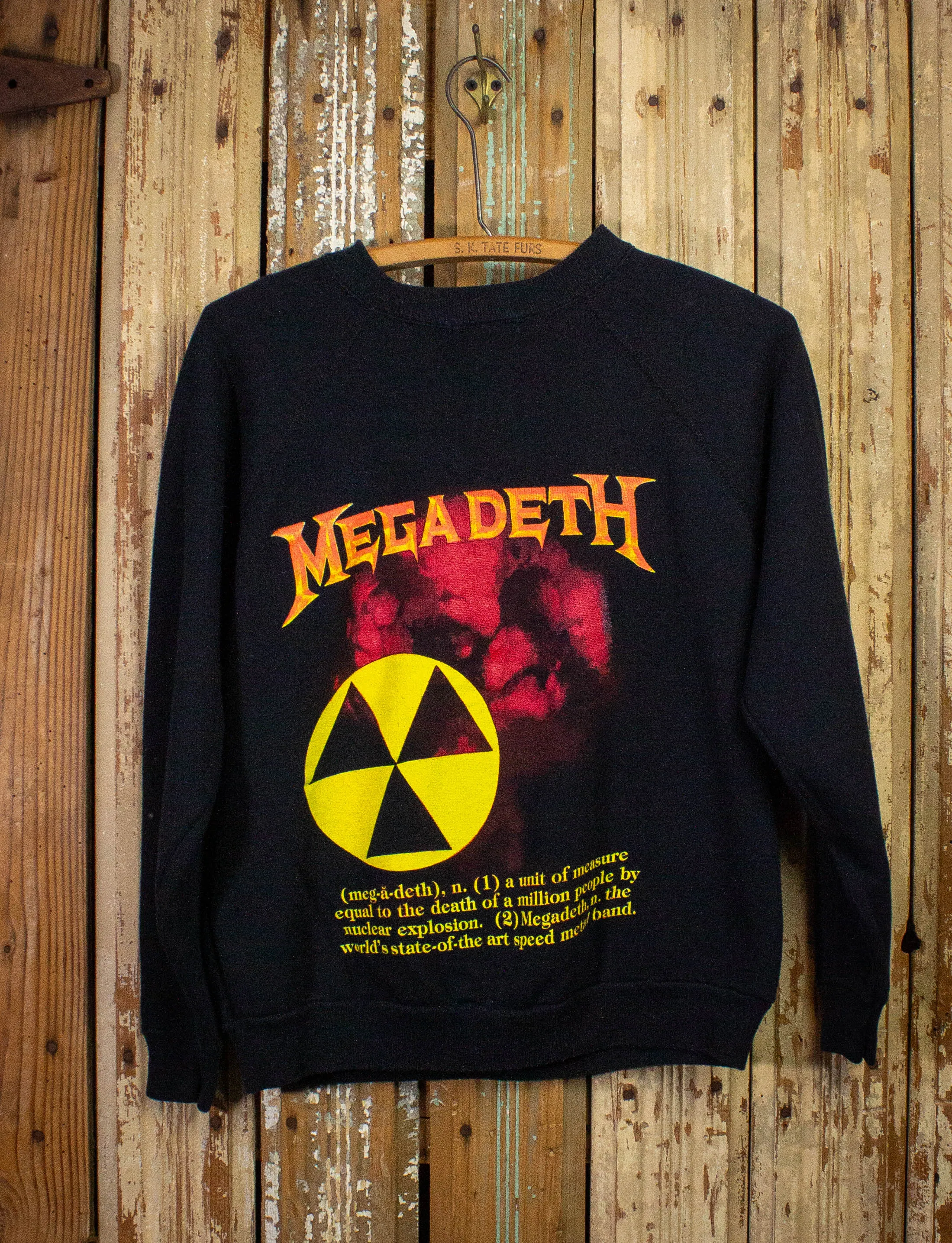 Vintage Megadeth Definition Concert Sweatshirt 1987 Black Small