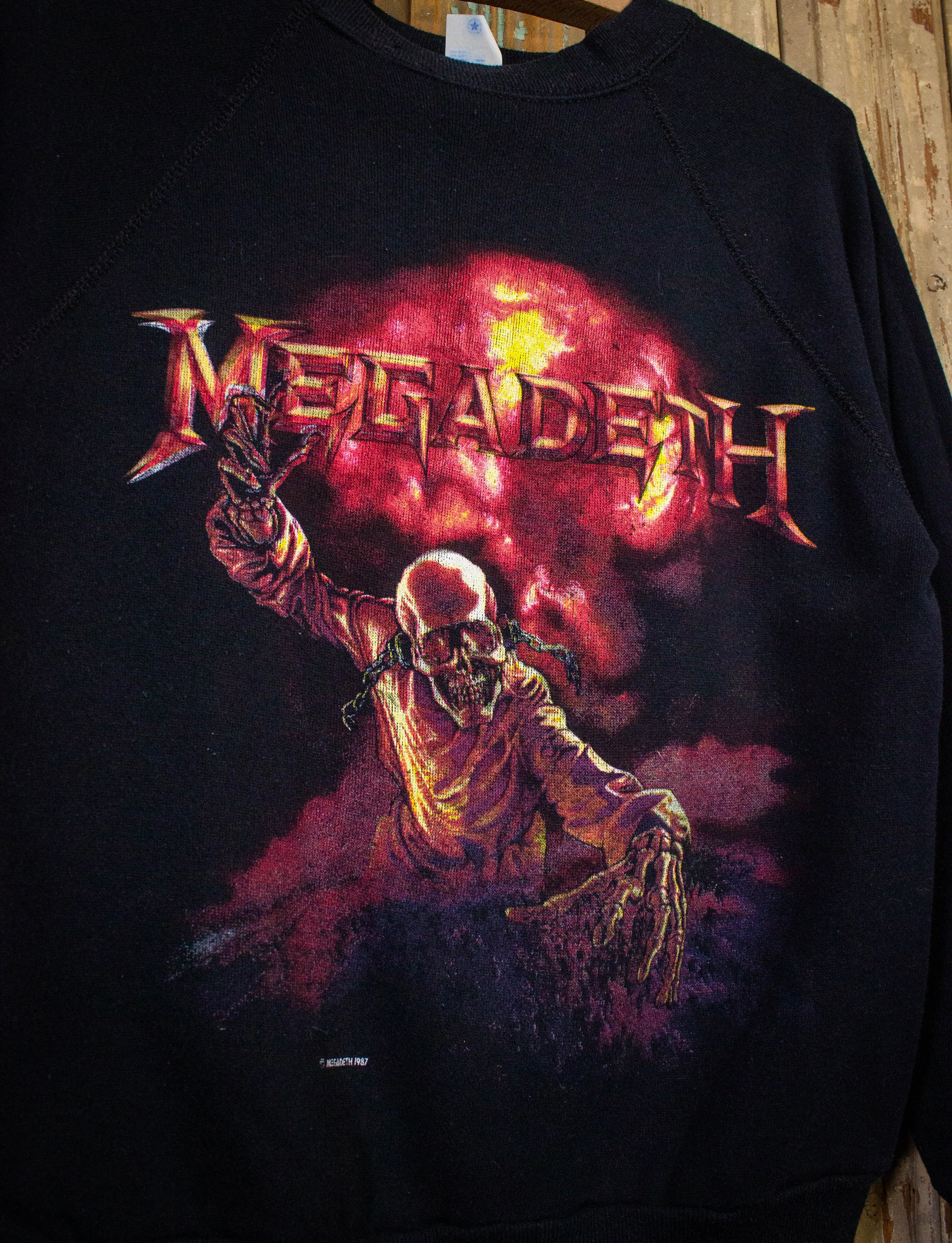 Vintage Megadeth Definition Concert Sweatshirt 1987 Black Small