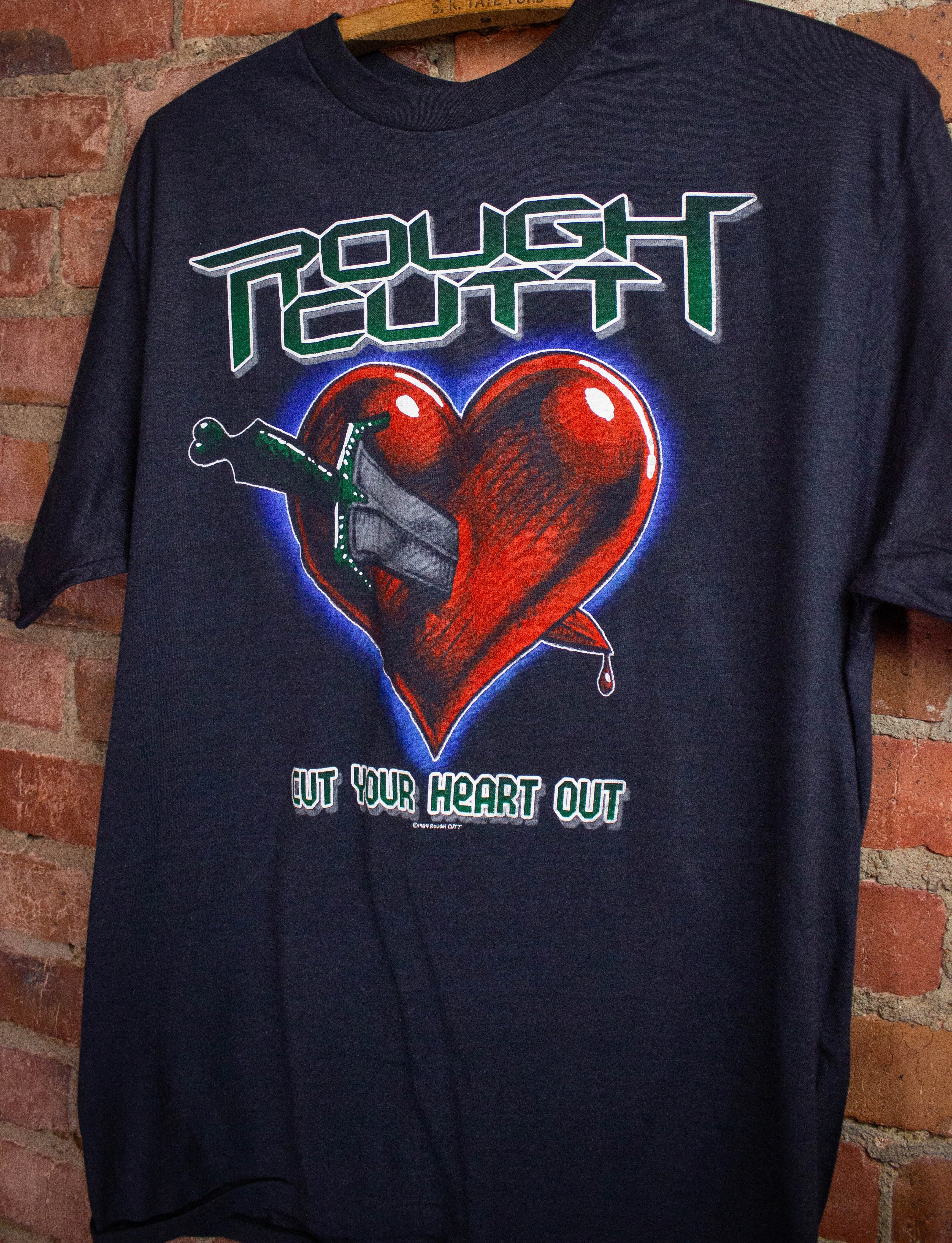 Vintage Rough Cutt Cut Your Heart Out Concert T-Shirt 1984 M