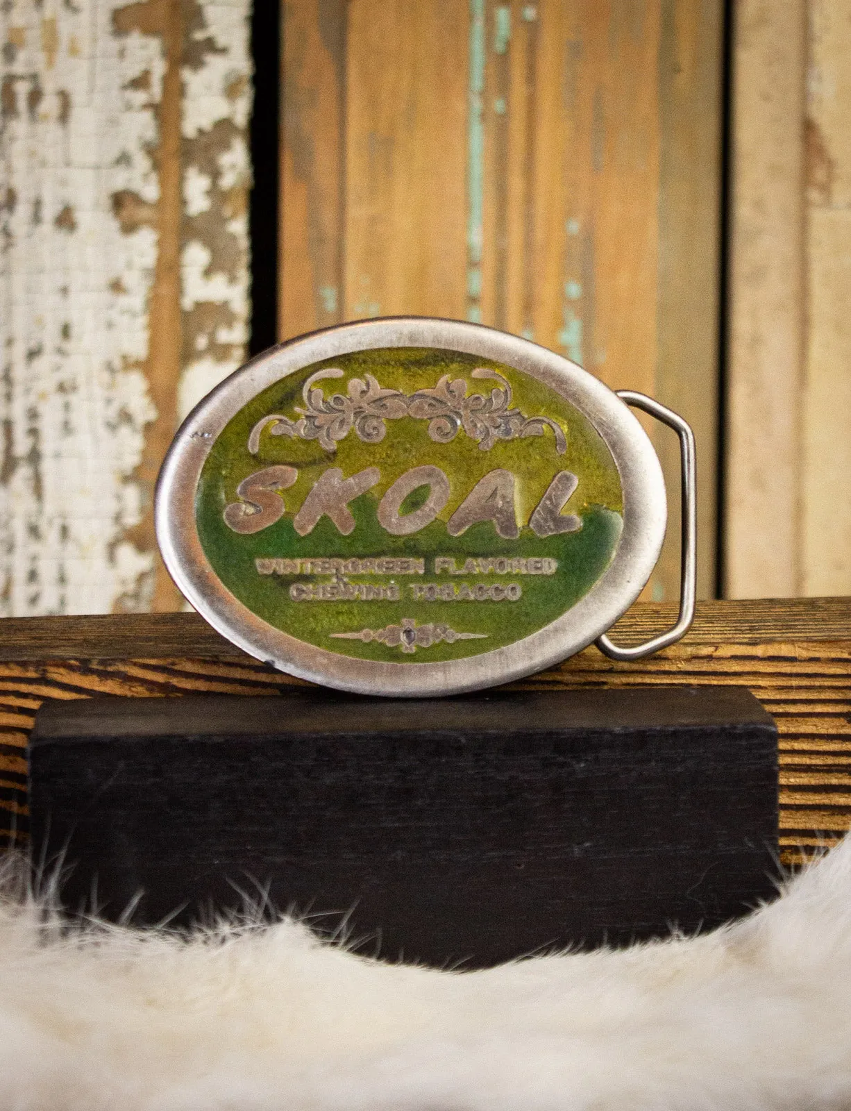 Vintage Skoal Tobacco Belt Buckle