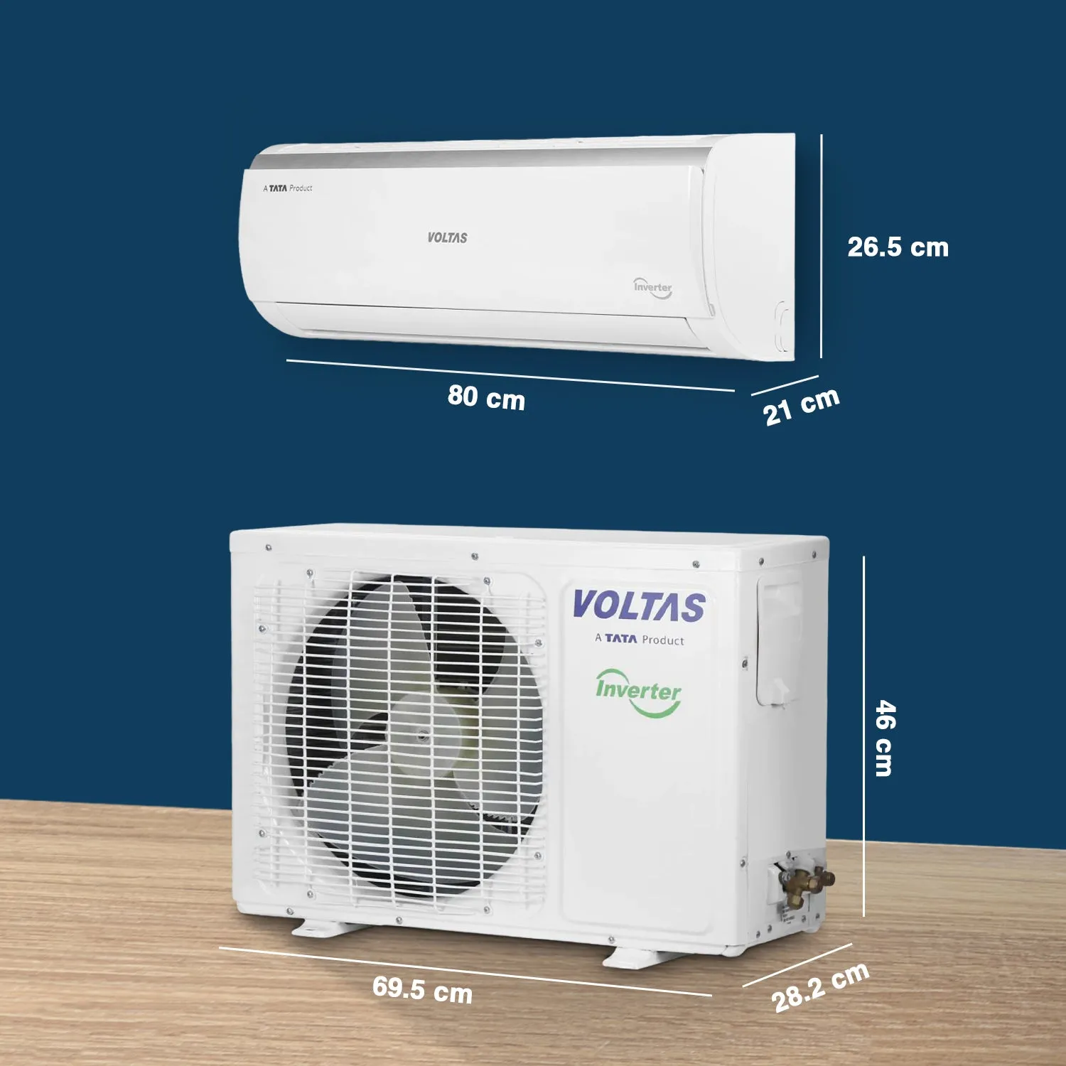 Voltas Adjustable Inverter Split AC, 1 Ton, 3 star - 123V Vectra Elite