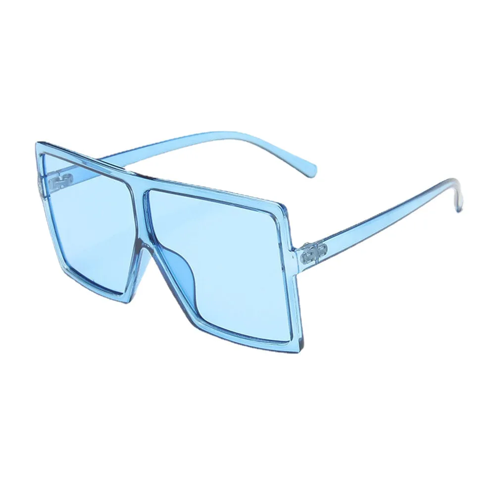 Women Plus Size Frame Square Shape Multi-color Fashion Personality UV Protection Sunglasses